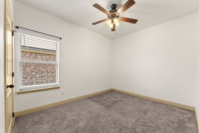 7606 Hickman St, Temple, TX 76502 - empty room with carpet flooring and a ceiling fan