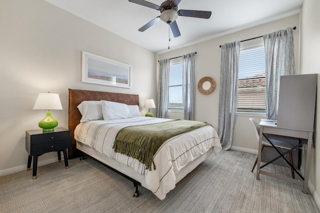 114 Reflection Bay Ct, Austin, TX 78738 - bedroom featuring light carpet and ceiling fan