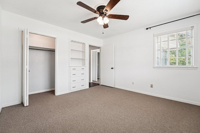3806 Las Cienega Blvd, Temple, TX 76502 - unfurnished bedroom with carpet, ceiling fan, and a closet