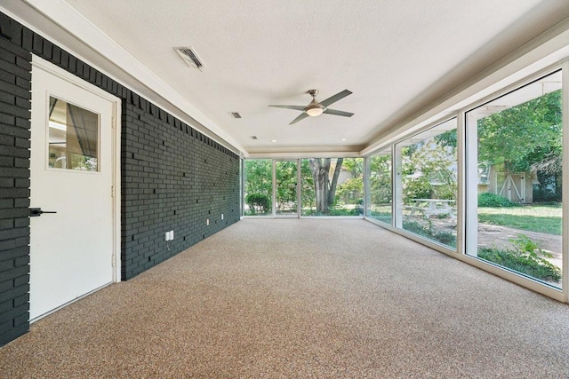 3806 Las Cienega Blvd, Temple, TX 76502 - unfurnished sunroom with a ceiling fan