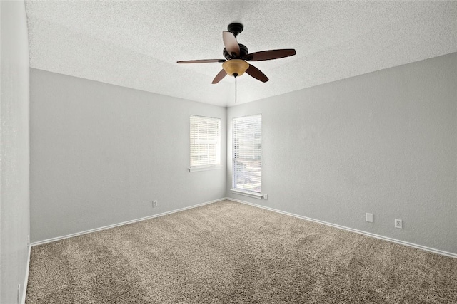 1217 Dove Cir, Cedar Park, TX 78613 - unfurnished room featuring a ceiling fan, carpet flooring, and a textured ceiling