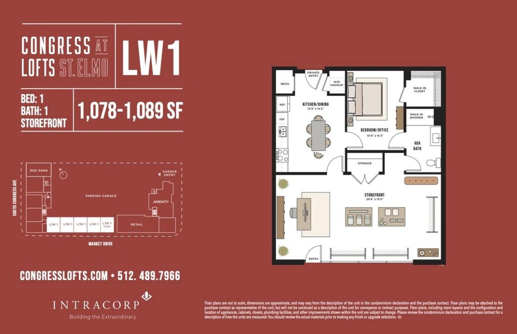 4315 S Congress Ave Unit 104, Austin, TX 78745 - view of room layout
