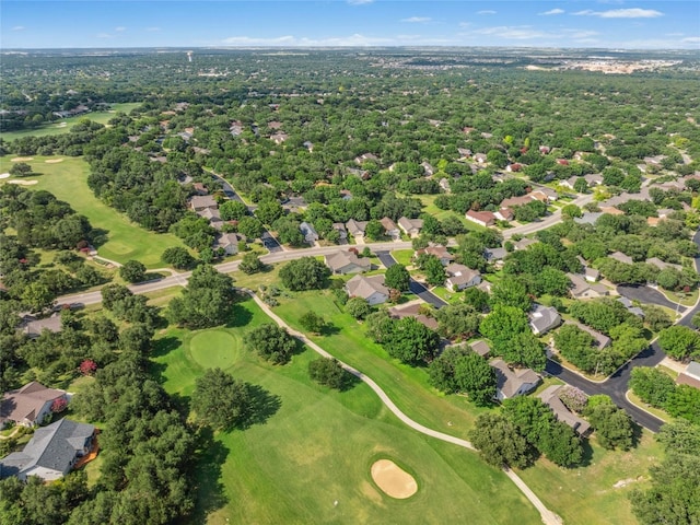 140 Whispering Wind Dr, Georgetown, TX 78633 - aerial overview of property's location with a golf course and nearby suburban area