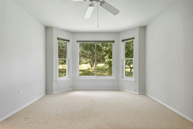 140 Whispering Wind Dr, Georgetown, TX 78633 - carpeted empty room with ceiling fan and baseboards