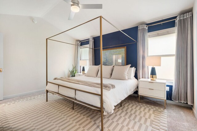 6204 Hickman Ave Unit A, Austin, TX 78723 - bedroom featuring lofted ceiling and ceiling fan
