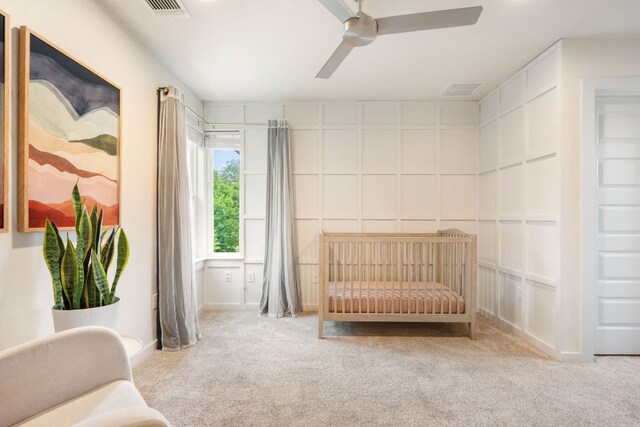 6204 Hickman Ave Unit A, Austin, TX 78723 - carpeted bedroom with baseboards and ceiling fan
