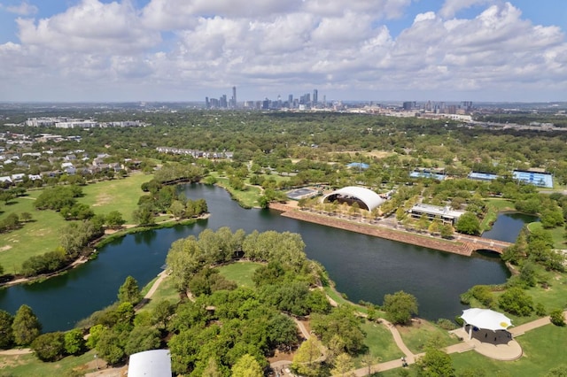6204 Hickman Ave Unit A, Austin, TX 78723 - bird's eye view of a large body of water and city skyline
