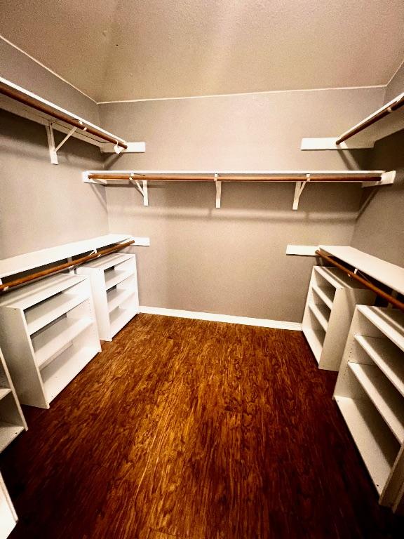 106 Hobbs Creek Cv, Cedar Creek, TX 78612 - spacious closet featuring wood finished floors