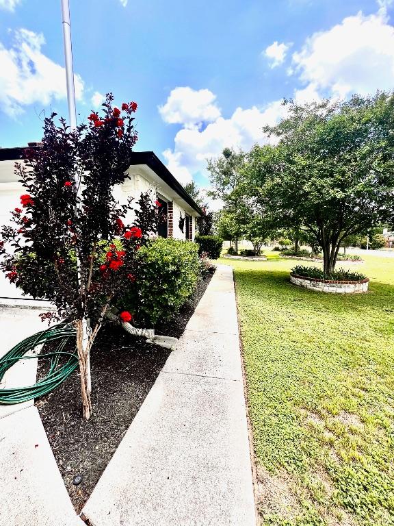 106 Hobbs Creek Cv, Cedar Creek, TX 78612 - view of home's exterior featuring a yard