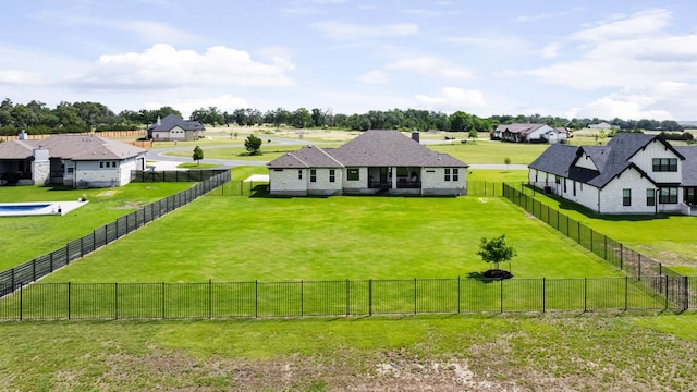 104 Huerta Rd, Florence, TX 76527 - back of property with a fenced backyard and a residential view