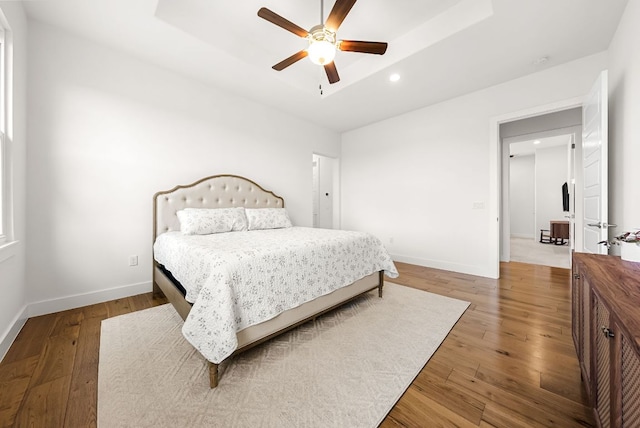 104 Huerta Rd, Florence, TX 76527 - bedroom featuring recessed lighting, wood finished floors, and ceiling fan