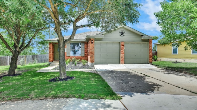 13124 Winecup Mallow Trl, Elgin, TX 78621 - single story home featuring brick siding, a garage, and driveway