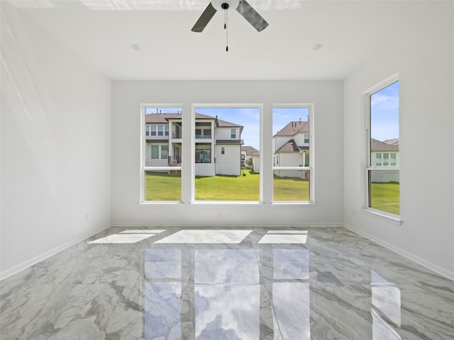 2308 Mondello Path, Leander, TX 78641 - spare room with marble tiled flooring and a ceiling fan