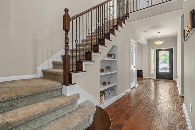 204 Archipelago Trl, Austin, TX 78717 - foyer entrance with hardwood / wood-style flooring and stairs