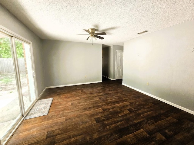 917 Edwards St S, Copperas Cove, TX 76522 - empty room featuring wood finished floors, ceiling fan, and a textured ceiling