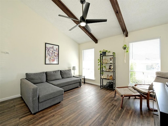 100 Lido Cir Unit A1, Lakeway, TX 78734 - living area with ceiling fan, dark wood-style flooring, and a textured ceiling
