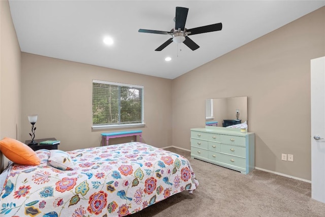 1021 Solano Dr Unit 1054A, Austin, TX 78750 - bedroom featuring light colored carpet, recessed lighting, and a ceiling fan