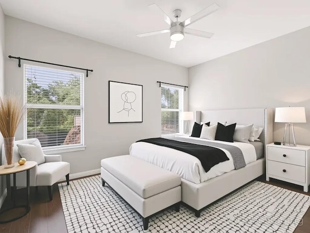 152 Acapulco Dr, Lakeway, TX 78734 - bedroom featuring ceiling fan and light wood-style flooring