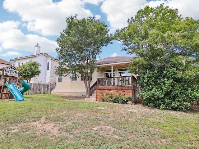 152 Acapulco Dr, Lakeway, TX 78734 - back of property featuring a playground