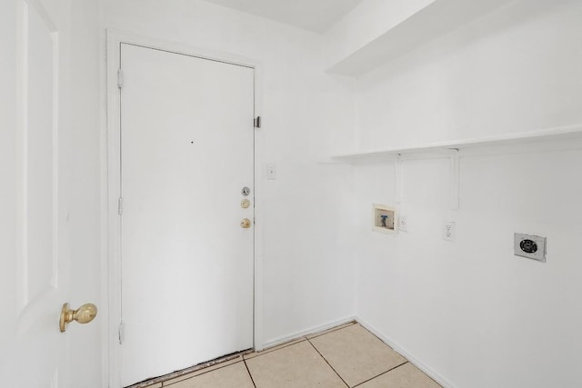1505 Thibodeaux Dr, Round Rock, TX 78664 - laundry room with hookup for a washing machine, hookup for an electric dryer, and light tile patterned floors