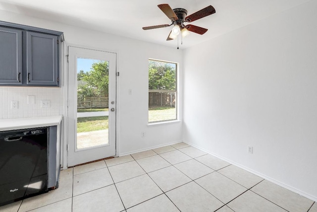 1505 Thibodeaux Dr, Round Rock, TX 78664 - entryway with a ceiling fan and light tile patterned floors