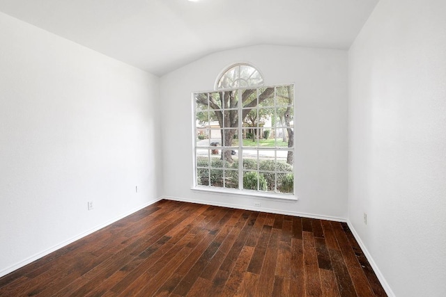 1505 Thibodeaux Dr, Round Rock, TX 78664 - empty room featuring plenty of natural light, hardwood / wood-style floors, and lofted ceiling