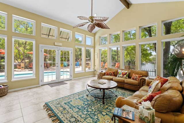 1005 Terry Ln, Kingsland, TX 78639 - sunroom / solarium with healthy amount of natural light and french doors