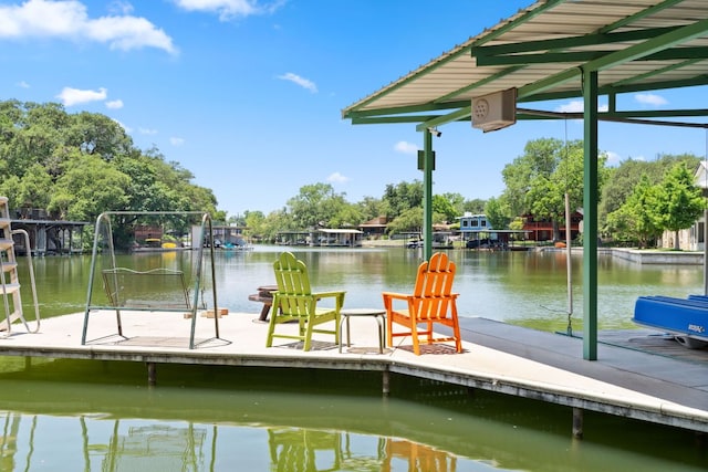 1005 Terry Ln, Kingsland, TX 78639 - dock featuring a water view