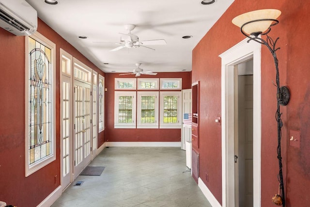 3201 W Ave, Austin, TX 78705 - unfurnished sunroom featuring french doors and an AC wall unit