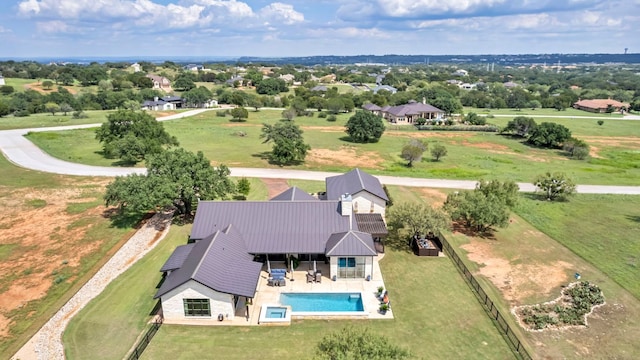 196 Westgate Loop, Horseshoe Bay, TX 78657 - view from above of property featuring a pool area
