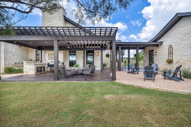 196 Westgate Loop, Horseshoe Bay, TX 78657 - view of patio with outdoor lounge area and area for grilling