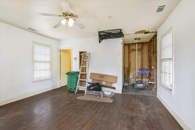 1410 Burford Pl, Austin, TX 78704 - interior space with wood finished floors and ceiling fan
