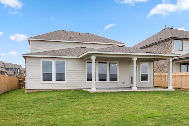 3715 Liberi Ln, Round Rock, TX 78665 - back of property featuring a patio area, a fenced backyard, and roof with shingles