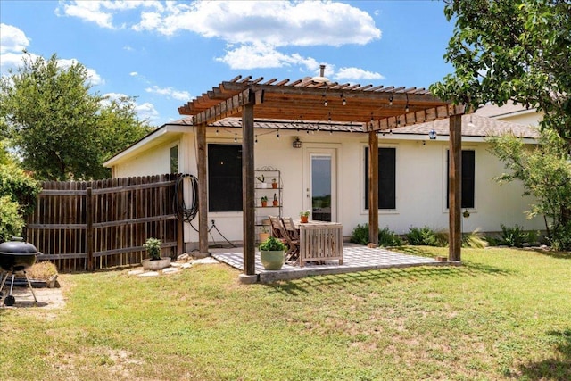 161 Buttercup Way, Kyle, TX 78640 - rear view of house featuring a pergola and a patio area