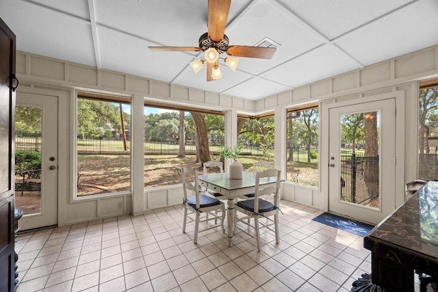 9202 Spring Hollow Dr, Austin, TX 78750 - sunroom / solarium with tile patterned flooring, a decorative wall, and french doors
