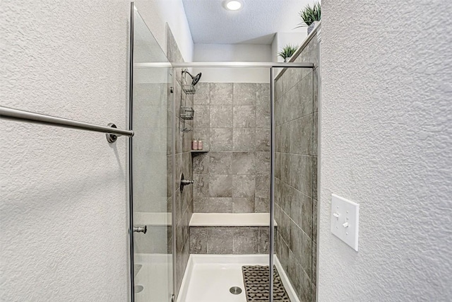 536 Middle Brook Dr, Leander, TX 78641 - full bath with a textured wall and a shower stall