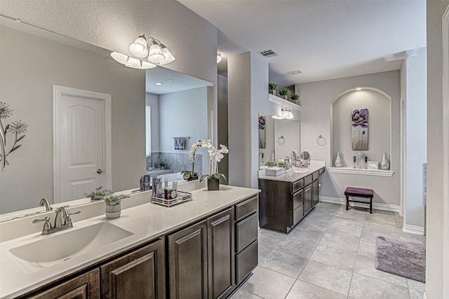 536 Middle Brook Dr, Leander, TX 78641 - full bath with vanity and tile patterned flooring