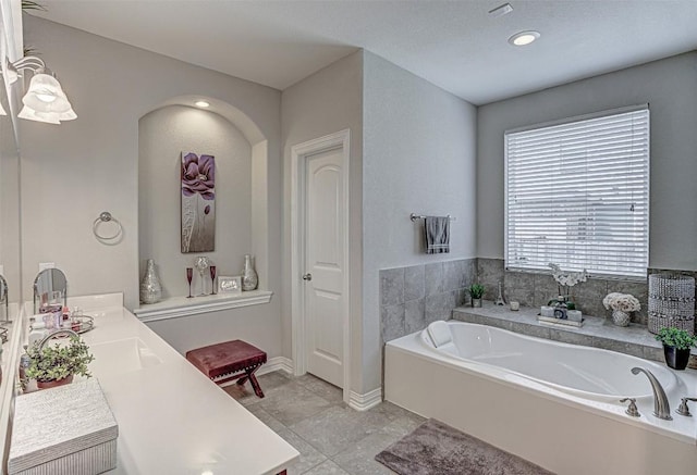536 Middle Brook Dr, Leander, TX 78641 - bathroom with a bath and vanity