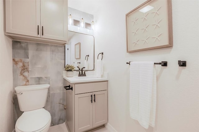 5714 Ave D, Austin, TX 78752 - bathroom with vanity and tile walls