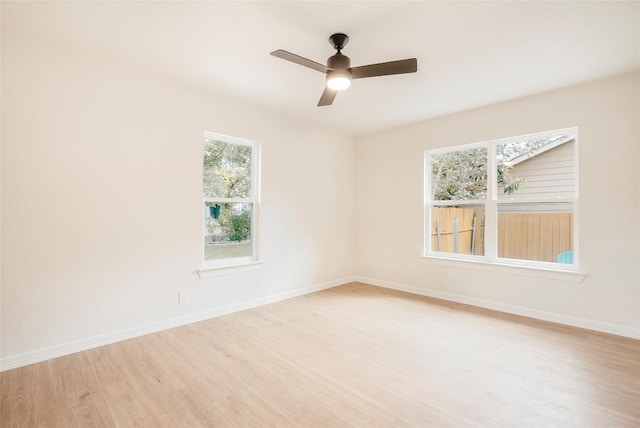 5714 Ave D, Austin, TX 78752 - unfurnished room featuring light wood-style floors and ceiling fan