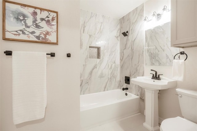 5714 Ave D, Austin, TX 78752 - bathroom featuring toilet and tub / shower combination