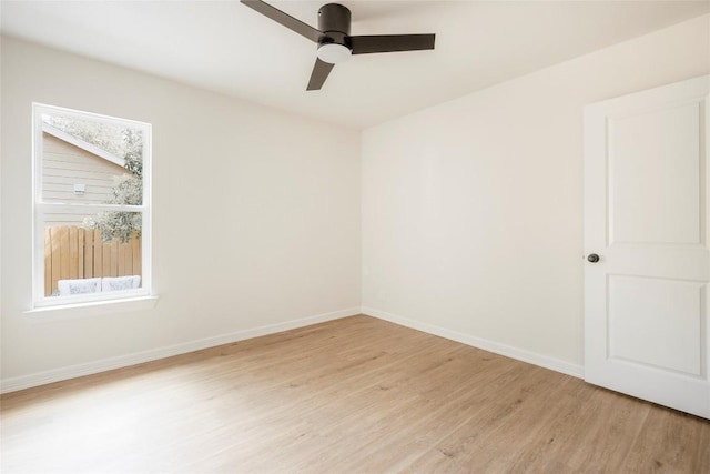 5714 Ave D, Austin, TX 78752 - spare room with light wood-style flooring and ceiling fan