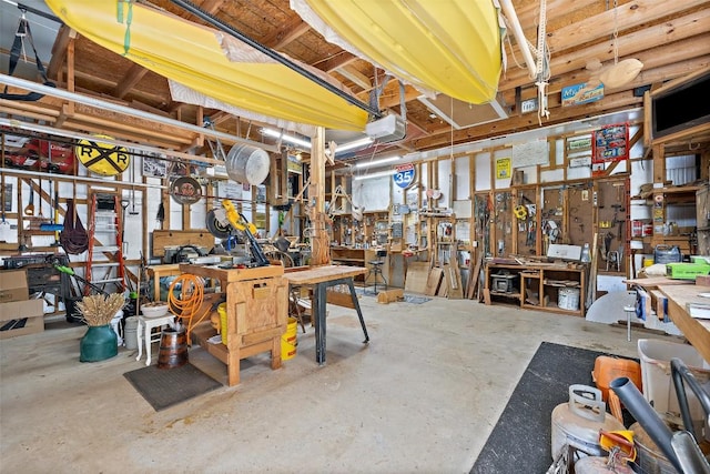 236 Pony Express Dr, Smithville, TX 78957 - basement with a workshop area