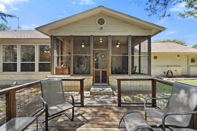 236 Pony Express Dr, Smithville, TX 78957 - deck with a sunroom