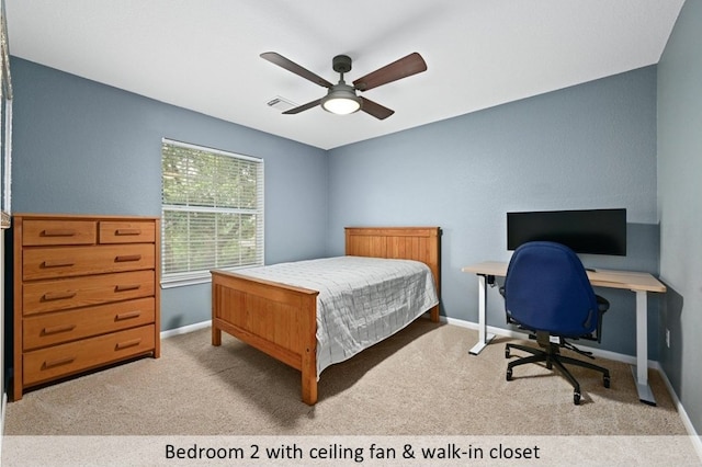 8300 Fern Bluff Ave, Round Rock, TX 78681 - bedroom featuring carpet flooring and a ceiling fan