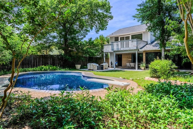 4407 Ganymede Dr, Austin, TX 78727 - view of pool with a fenced backyard and a patio