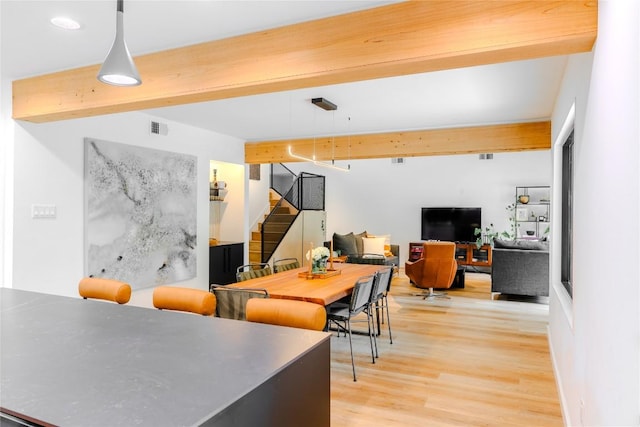 4407 Ganymede Dr, Austin, TX 78727 - interior space featuring stairway and light wood-style flooring