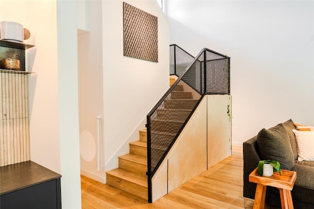 4407 Ganymede Dr, Austin, TX 78727 - stairs with wood finished floors