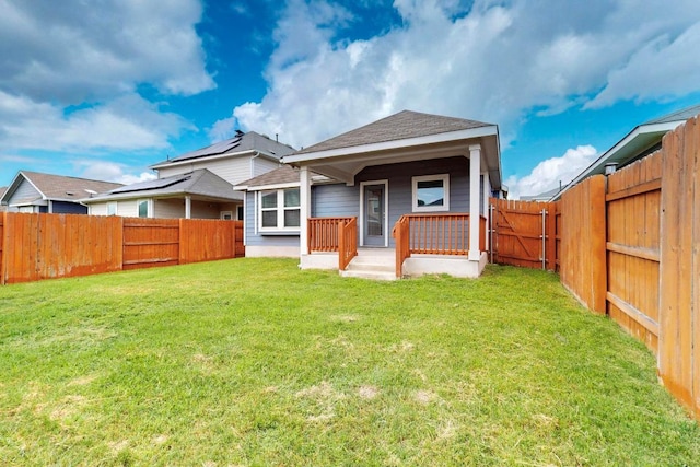 7619 Europa Ave, Round Rock, TX 78665 - back of house with a fenced backyard and a shingled roof
