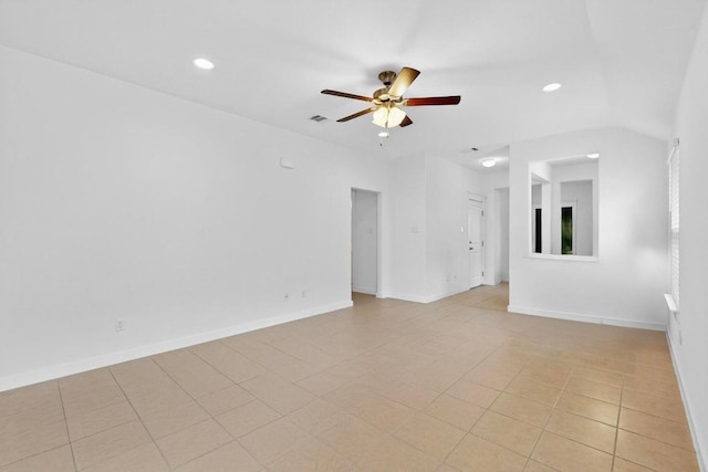 7619 Europa Ave, Round Rock, TX 78665 - empty room featuring a ceiling fan and recessed lighting